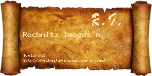 Rechnitz Imogén névjegykártya